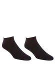 【送料無料】 ラウンドトゥリーアンドヨーク メンズ 靴下 アンダーウェア Gold Label Roundtree & Yorke Big & Tall Sport Liner Socks 2-Pack Black