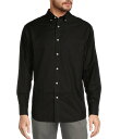 【送料無料】 ラウンドトゥリーアンドヨーク メンズ シャツ トップス Gold Label Roundtree & Yorke Big & Tall Non-Iron Long Sleeve Solid Twill Sport Shirt Black(4)