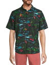 【送料無料】 トッミーバハマ メンズ シャツ トップス Big & Tall Neon Shores Short Sleeve Woven Shirt Black(4)