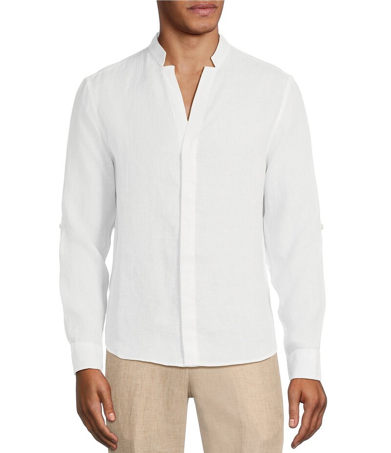 ムラノ メンズ トップス シャツ トール リネン Murano Big & Tall Baird McNutt Linen Classic Fit Man..