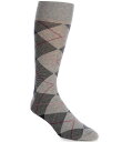 【送料無料】 ダニエル クレミュ メンズ 靴下 アンダーウェア Big & Tall Argyle Crew Dress Socks Grey(4)
