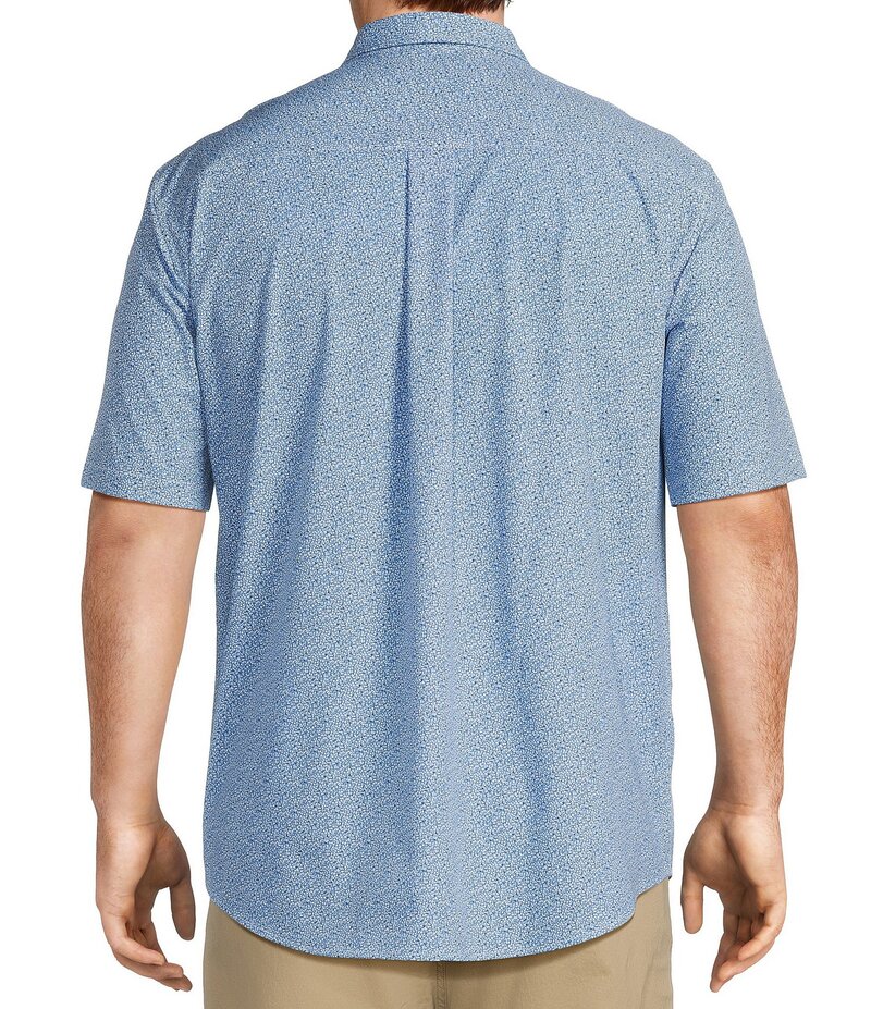 【送料無料】 ジョニー オー メンズ シャツ トップス Big & Tall Waylan Stretch Knit Short Sleeve Woven Shirt Maliblu