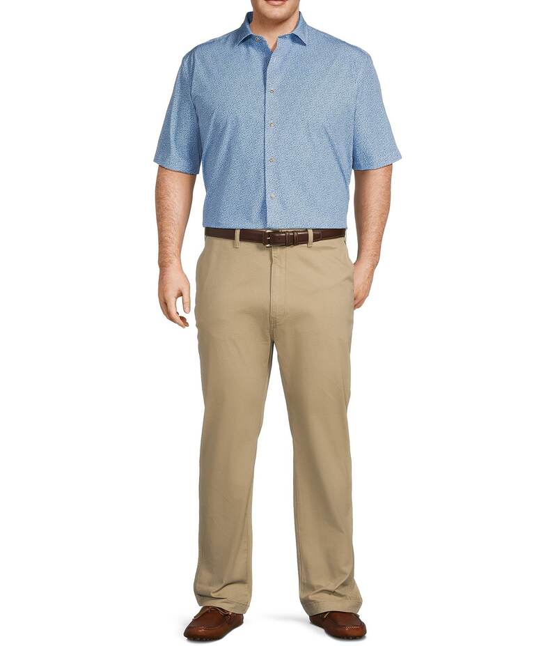 【送料無料】 ジョニー オー メンズ シャツ トップス Big & Tall Waylan Stretch Knit Short Sleeve Woven Shirt Maliblu