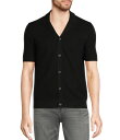 ムラノ メンズ シャツ トップス Big & Tall Short Sleeve Sweater Camp Shirt Black