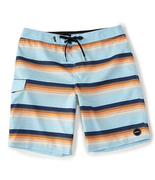 オニール メンズ ハーフパンツ・ショーツ 水着 Santa Cruz Stripe 20#double; Outseam Board Shorts Light Blue