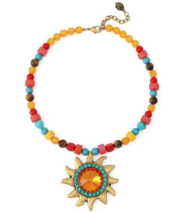 カートジェイガーロンドン レディース アクセサリー ネックレス・チョーカー レース Kurt Geiger London Celestial Sunburst Pendant Beaded Collar Necklace Multi マルチカラー