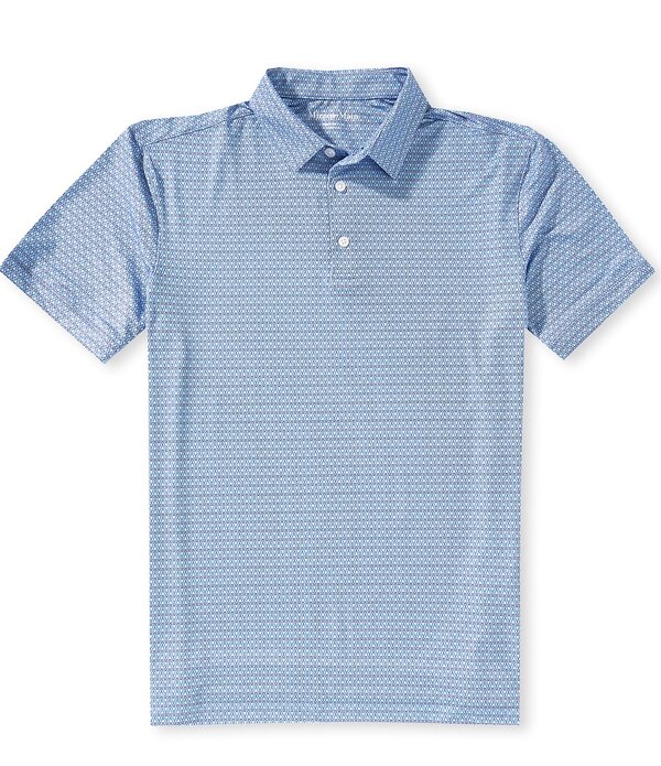 ミズンメイン メンズ トップス シャツ Mizzen+Main Versa Club Crest Short Sleeve Polo Shirt Cloud Blue ブルー