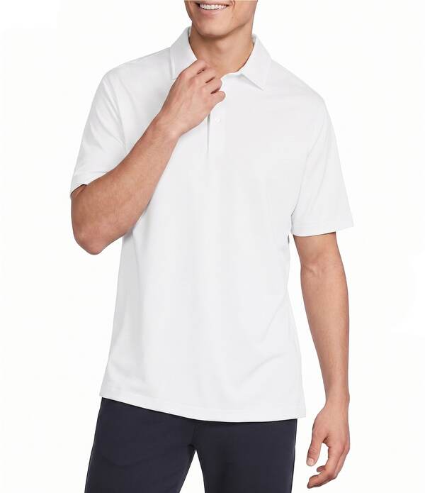 ダニエル クレミュ メンズ トップス シャツ Daniel Cremieux Signature Label Solid Short Sleeve Polo Shirt Lucent White ホワイト