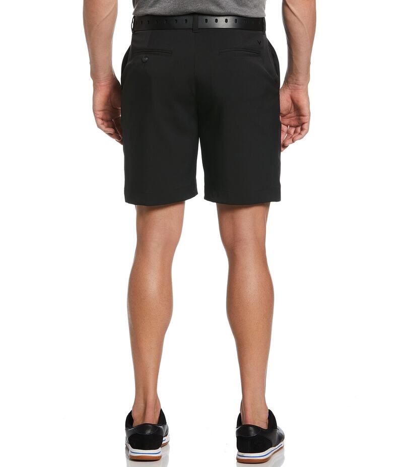 キャラウェイ メンズ ボトムス ハーフパンツ・ショーツ ショートパンツ Callaway Classic Fit Flat Front Opti-Stretch Active Waistband Solid 9 Inseam Shorts Caviar