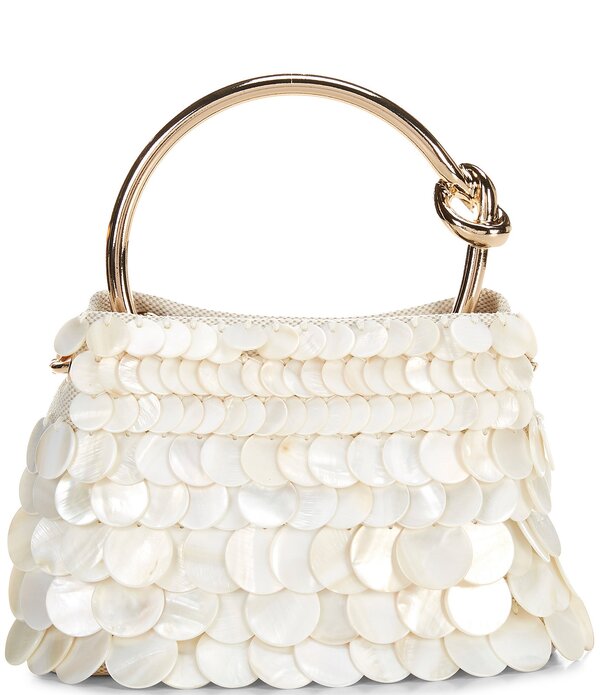 アルド レディース バッグ スパンコール ALDO Adyaa Sequin Small Top Handle Satchel Bag Bone