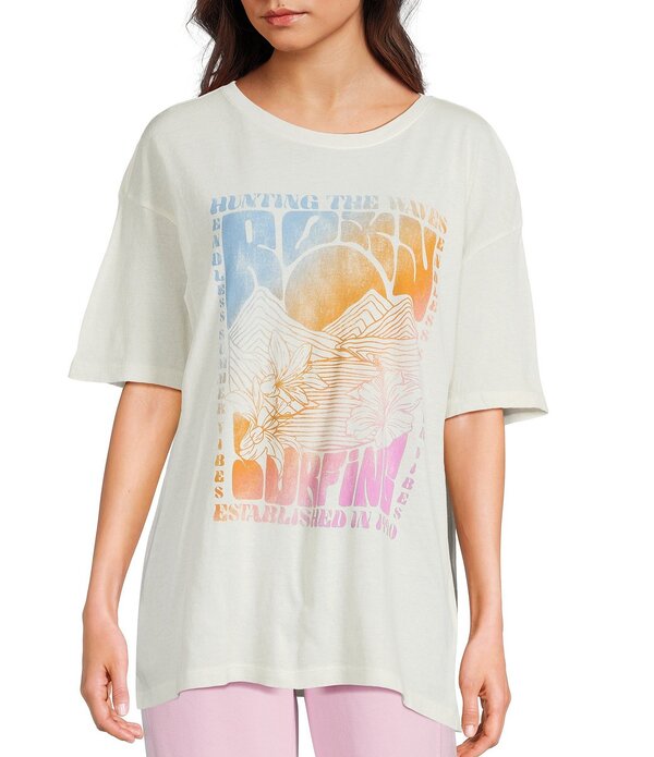 ロキシー レディース トップス シャツ Roxy Sunny Short Sleeve Oversized T-Shirt Cloudancer/Sunny