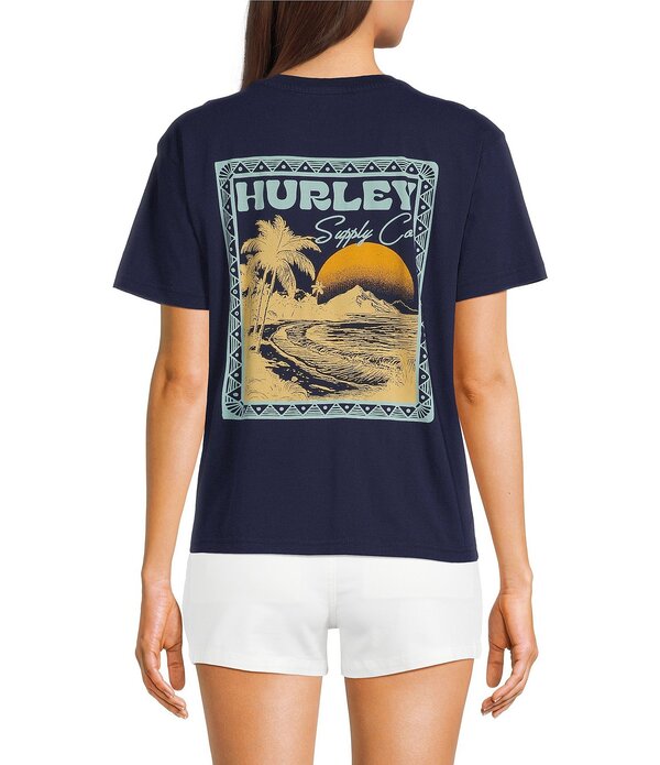 ハーレー レディース トップス シャツ キャップ ケープ グラフィック Hurley Island Scape Short Sleeve Graphic T-Shirt Eclipse