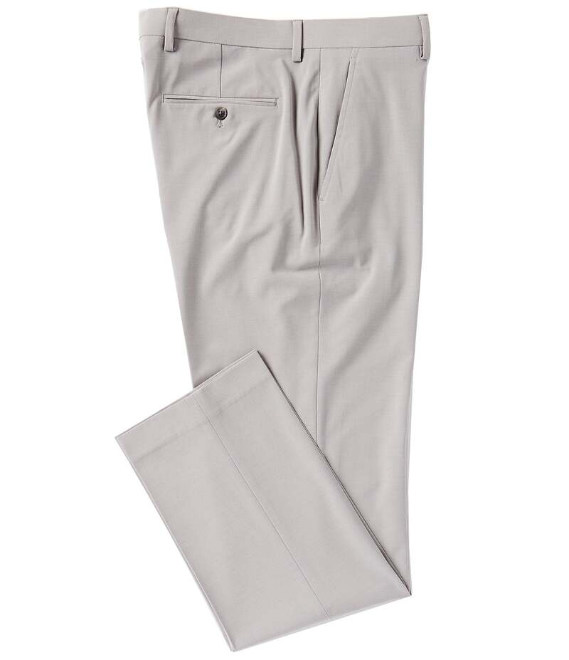 ペリーエリス メンズ ボトムス カジュアルパンツ パンツ Perry Ellis Premium Tailored Flat Front Dress Pants Chiseled Stone ストーン