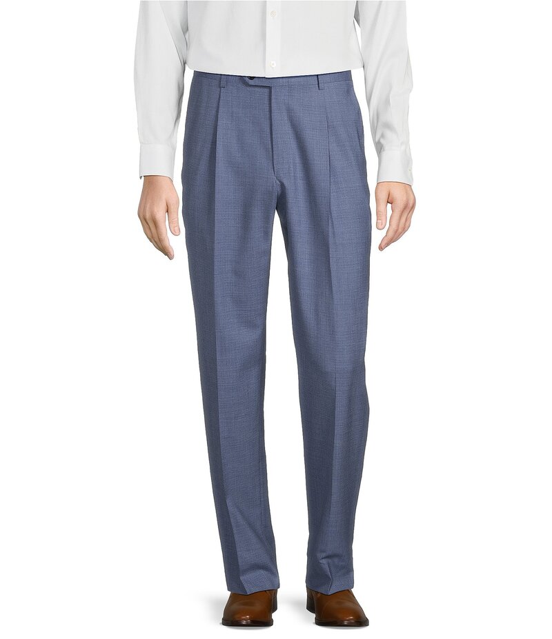 【送料無料】 ハート シャフナー マルクス メンズ カジュアルパンツ ボトムス Chicago Classic Fit Flat Front Fancy Dress Pants Blue