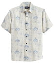【送料無料】 ペンドルトン メンズ シャツ トップス Dawson Linen Printed Short Sleeve Woven Shirt Agate Beach Blue