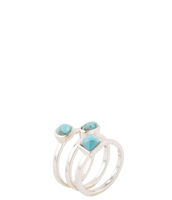 バース レディース アクセサリー 指輪 Barse Sterling Silver Blue Turquoise Stackable Ring Silver/Turquoise ターコイズ