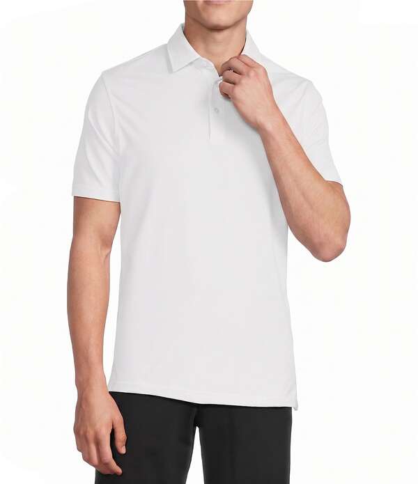 ダニエル クレミュ メンズ トップス シャツ Daniel Cremieux Signature Label Solid Pique Short Sleeve Polo Shirt Lucent White ホワイト