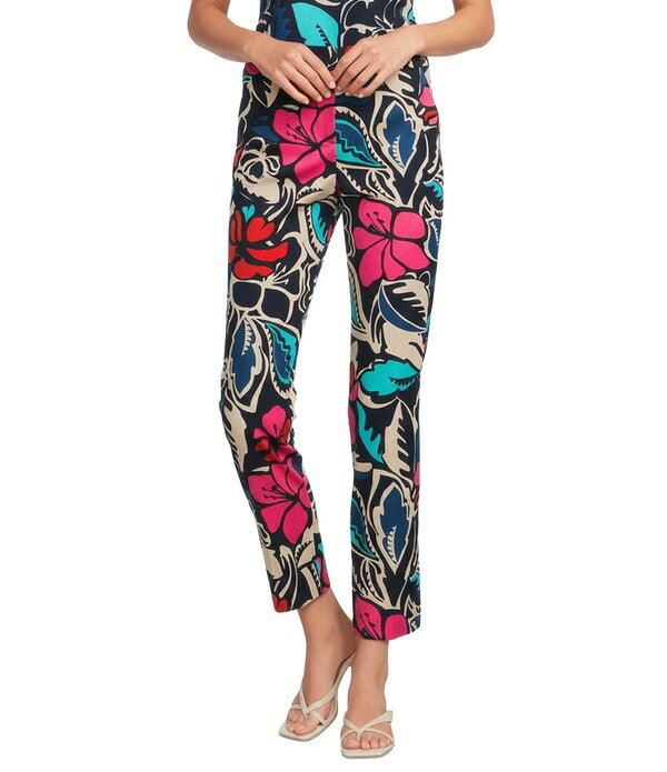 トリーナターク レディース ボトムス カジュアルパンツ フラワー柄 プリント アンクル フラワー Trina Turk Moss Floral Print Flat Frontapered Ankle Pants Multi マルチカラー