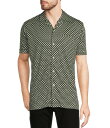 【送料無料】 ムラノ メンズ シャツ トップス Liquid Luxury Slim Fit Printed Short Sleeve Coatfront Shirt Antique Mint