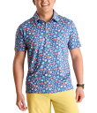 【送料無料】 チャビーズ メンズ シャツ トップス Short Sleeve Spring Petal Printed Performance Polo Shirt Dusty Blue