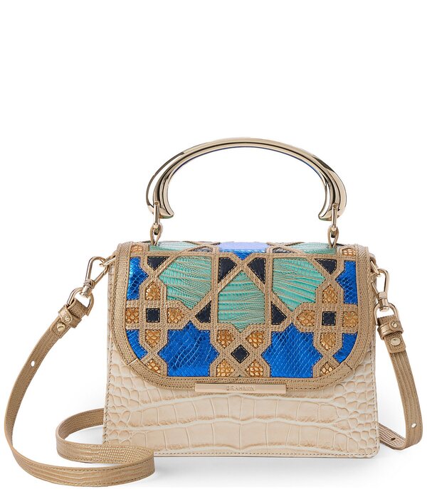 ブランミン レディース バッグ BRAHMIN Mosaicollection Multi Small Hallie Satchel Bag Multi マルチカラー