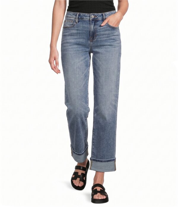 ヒドゥン ジーンズ レディース ボトムス デニムパンツ Hidden Jeans Ella Mid Rise Cuffed Hem Jeans Medium Wash