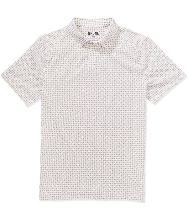 ローヌ メンズ トップス シャツ スリムフィット Rhone Slim Fit Commuter Short Sleeve Polo Shirt Bone Foulard