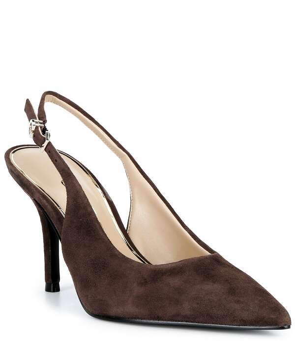 ゲス レディース シューズ ヒール スエード Guess Princelsa Suede Slingback Pumps Medium Brown ブラウン