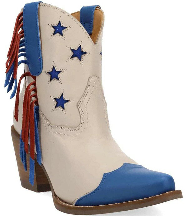 ディンゴ レディース シューズ ブーツ・レインブーツ レザー フリンジ Dingo Liberty Leather Fringed Patriotic Booties Multi マルチカラー