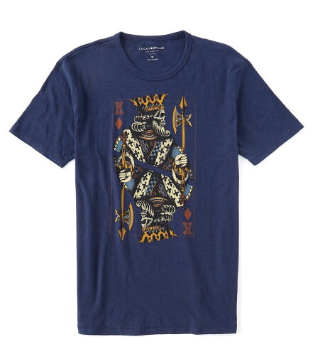 【送料無料】 ラッキーブランド メンズ シャツ トップス King Of Diamonds Short-Sleeve Graphic T-Shirt American Navy 【送料無料】 ラッキーブランド メンズ シャツ トップス King Of Diamonds Short-Sleeve Graphic T-Shirt American Navy