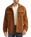 【送料無料】 シルバー ジーンズ メンズ シャツ トップス Relax Fit Corduroy Shacket Tobacco Brown