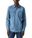 【送料無料】 リーバイス メンズ シャツ トップス Levi'sR Long Sleeve Plaid Woven Western Shirt Weave Indigo Shadow(4)