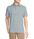 【送料無料】 ダニエル クレミュ メンズ シャツ トップス Blue Label Stripe Short Sleeve Polo Shirt Windsurf Blue(4)