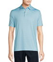 【送料無料】 ダニエル クレミュ メンズ シャツ トップス Blue Label Performance Stretch Multi Geo Print Short Sleeve Polo Shirt Bright Aqua