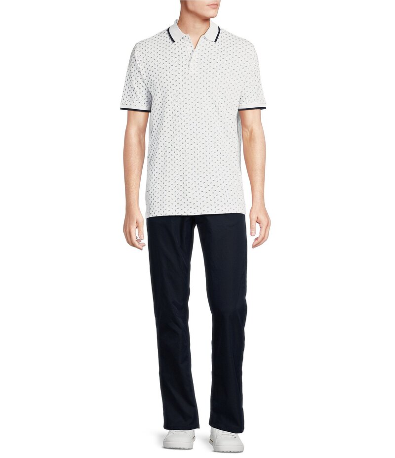 【送料無料】 ダニエル クレミュ メンズ シャツ トップス Blue Label Paisley Print Short Sleeve Polo Shirt White