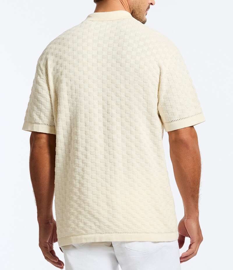 【送料無料】 ロバートグラハム メンズ シャツ トップス Ames Textured Short Sleeve Sweater Cream