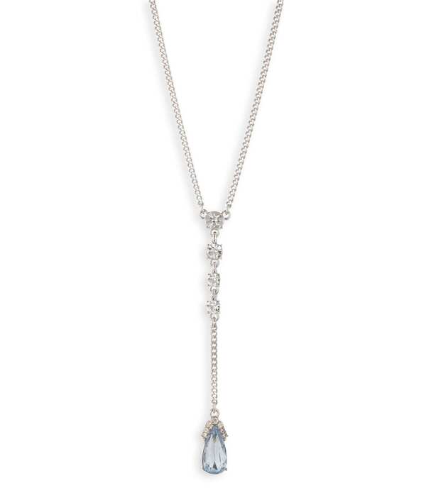 ジバンシー レディース アクセサリー ネックレス・チョーカー レース Givenchy Pear Y Necklace Silver/Grotto Blue ブルー