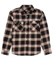 【送料無料】 ブリクストン メンズ シャツ トップス Long Sleeve 20th Anniversary Bowery Plaid Flannel Shirt Black/Cream(4)