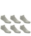 【送料無料】 ラウンドトゥリーアンドヨーク メンズ 靴下 アンダーウェア Gold Label Roundtree & Yorke Sport No-Show Athletic Socks 6-Pack Grey(4)