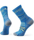 【送料無料】 スマートウール メンズ 靴下 アンダーウェア Hike Light Cushion Mountain Range Pattern Crew Socks Laguna Blue(4)
