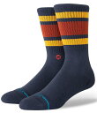 【送料無料】 スタンス メンズ 靴下 アンダーウェア Boyd St Striped Crew Socks Gold/Blue(4)