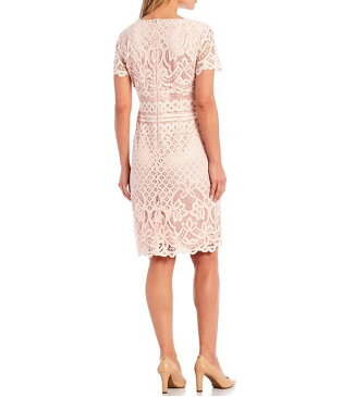 プレストンアンドヨーク レディース ワンピース トップス Fay Contrast Lace Short Sleeve Dress Parfait Pink