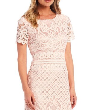 プレストンアンドヨーク レディース ワンピース トップス Fay Contrast Lace Short Sleeve Dress Parfait Pink