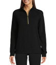 【送料無料】 リリーピュリッツァー レディース シャツ トップス Ashlee Slub Terry Knit Luxletic Mock Neck Long Sleeve Pullover Noir(4)