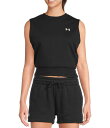 【送料無料】 アンダーアーマー レディース シャツ トップス Rival Crew Neck Sleeveless Fleece Top Black(4)