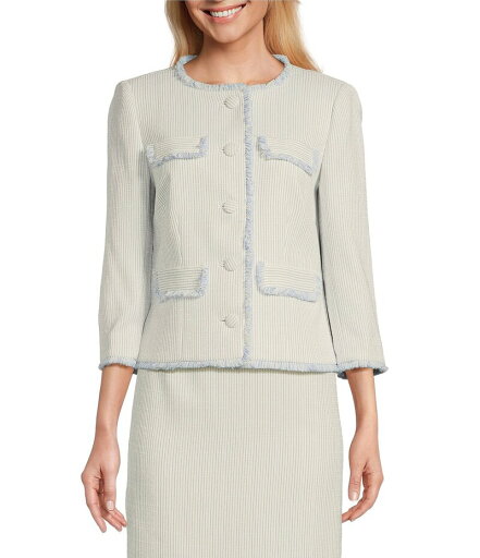【送料無料】 プレストンアンドヨーク レディース コート アウター Judith Boucle Tweed Round Neck Long Sleeve Jacket Pinstripe 【送料無料】 プレストンアンドヨーク レディース コート アウター Judith Boucle Tweed Round Neck Long Sleeve Jacket Pinstripe