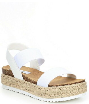 スティーブ マデン レディース スリッポン・ローファー シューズ Jaklin Platform Banded Sandals White