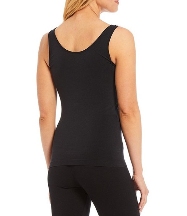 モダン ムーブメント レディース タンクトップ トップス Solid Seamless Reversible Micro Knit Tank Black