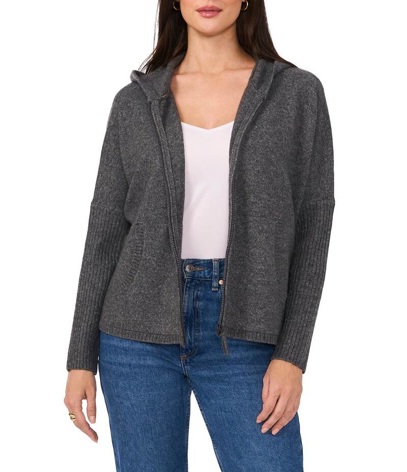 ̵ 󥹥ࡼ ǥ ѡå աǥ  Knit Long Sleeve Hooded Zi...