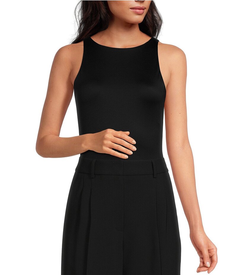 【送料無料】 ジャンビニ レディース シャツ トップス Layla Sleeveless Racer Knit Coordinating Bodysuit Black
